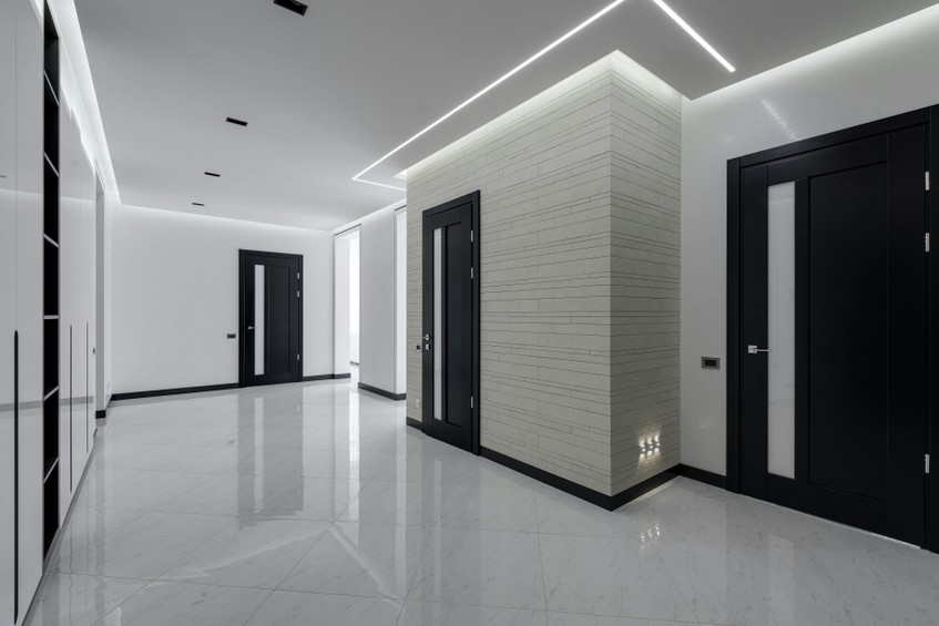 instalación de techos de pladur techo de pladur con paneles LED