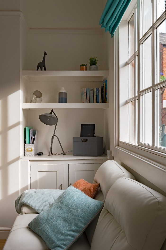 decoración en pladur estantería de pladur